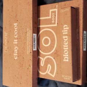 Colourpop clay it cool Eyeshadow Palette, Lippie, & Shimmering Body Powder NEW